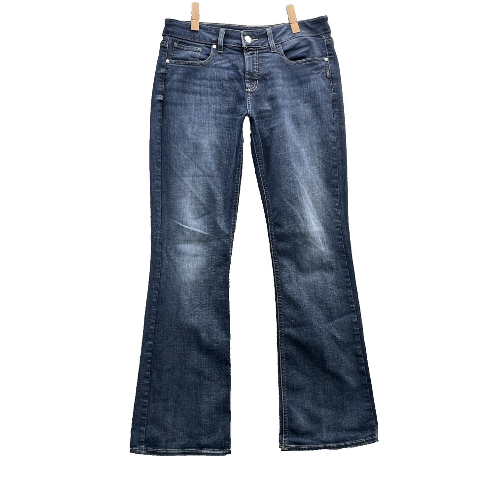 Silver Flare Jeans Women 33x32* 70s Boot Western Y2k Rodeo Moto Academia Cowgirl